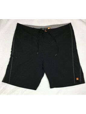 Quiksilver Waterman Collection XXL Board Shorts Black Hybrid Zip Pocket 39x9.5